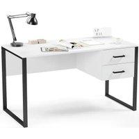 Стол Soma Slava 135x66 (белый/черный) в Солигорске