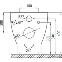 Унитаз подвесной Deante Peonia CDE DZPW (без сиденья)