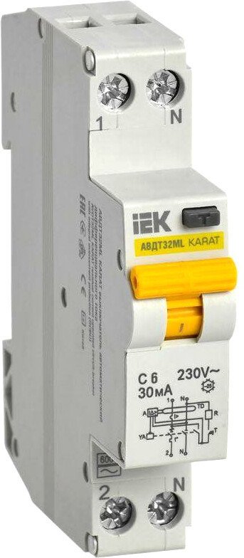 

Дифференциальный автомат IEK АВДТ32МL C6 MVD12-1-006-C-030