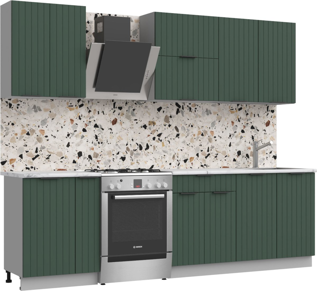 

Готовая кухня Arvento АНТА-плюс 2м (зеленый)