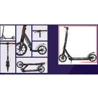 Двухколесный детский самокат Tech Team Delta (черный/красный)