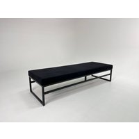 Диван N3 ЛофтБрик Комфорт 200х70х46 см без спинки (черный)