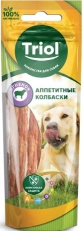 

Лакомство для собак Triol Колбаски из ягненка (40 г)