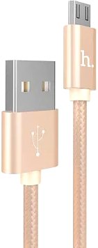 

Кабель Hoco X2 microUSB (1 м, золотистый)