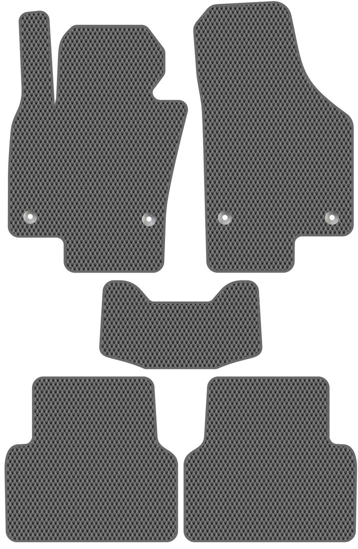 

Комплект ковриков для авто Alicosta Volkswagen Tiguan I (suv / NF) 2006 - 2017 (серый, ромб)