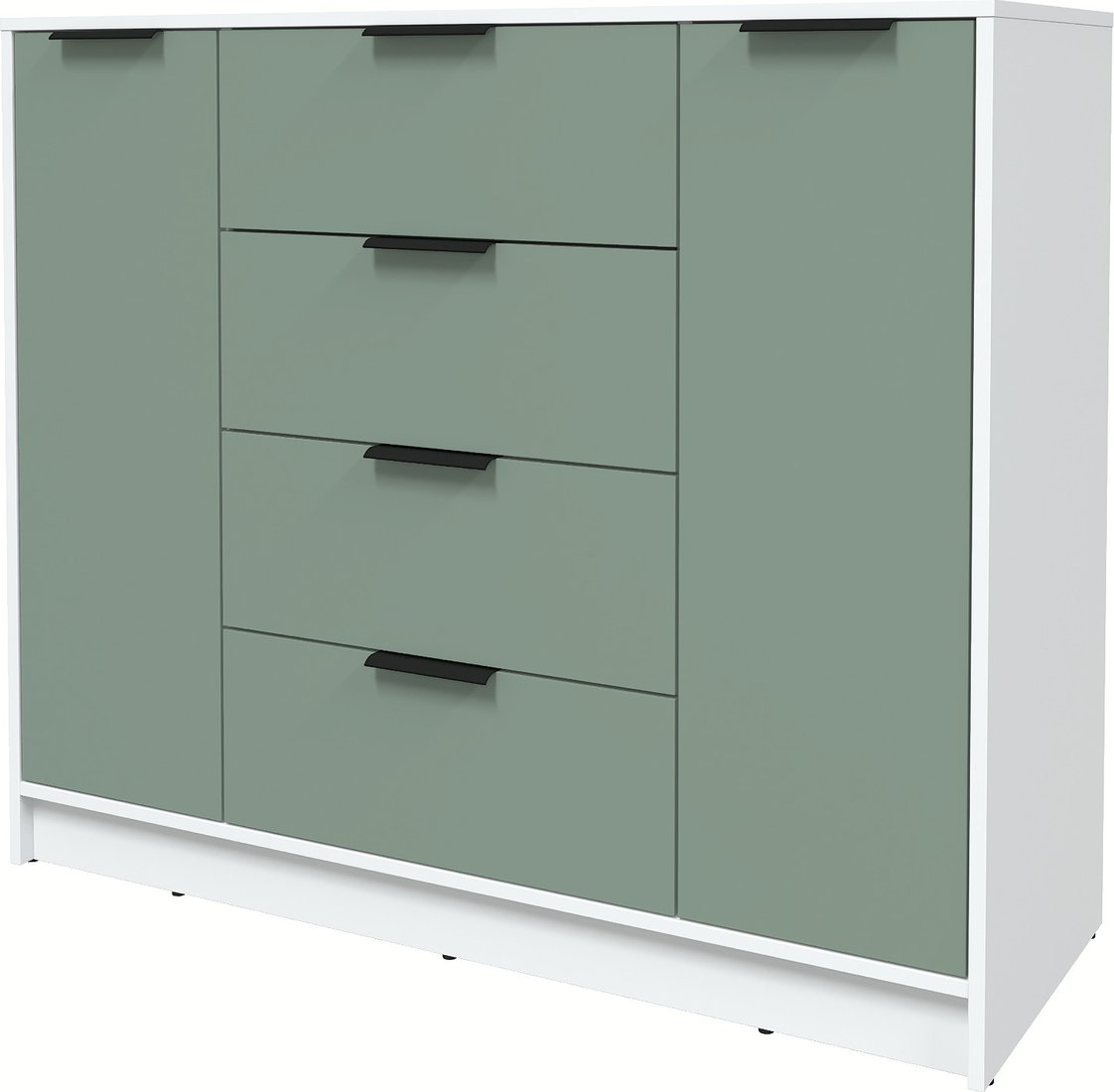 

Тумба Интерлиния Концепт КТ-Т120 Глосс (белый платинум/мята)