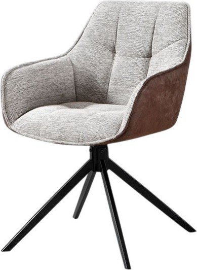 Стул с подлокотниками Lagoma Твист (бежевый/коричневый)