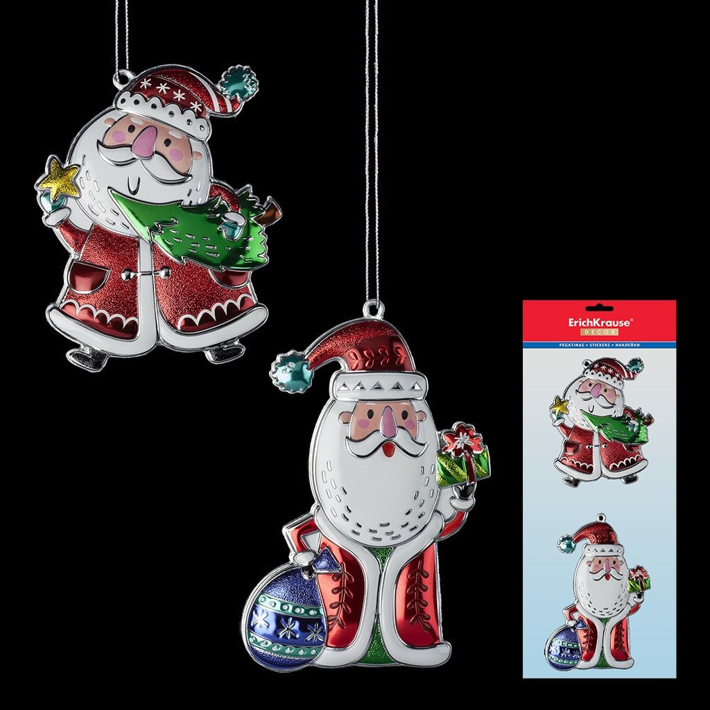 

Елочная игрушка Erich Krause Decor 2 украшения Дед Мороз 49592