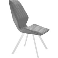 Стул Трия Матэо (белый муар/микровелюр Brendy Grey)