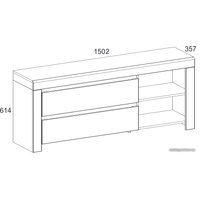 Тумба Anrex Taurus RTV 2S2N (белый глянец-дуб вотан) в Пинске