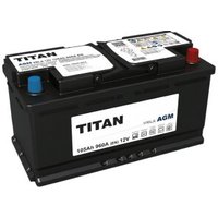 Автомобильный аккумулятор Titan AGM R+ (105 А·ч)