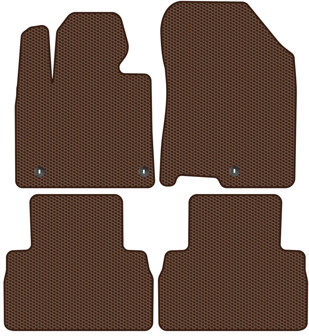 

Комплект ковриков для авто Alicosta Hyundai Santa Fe IV (suv 7 мест / TM) 2018 - 2021 (коричневый, сота)