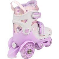 Роликовые коньки Cosmoride Honey + набор защиты (р-р 31-34, белый/фиолетовый)