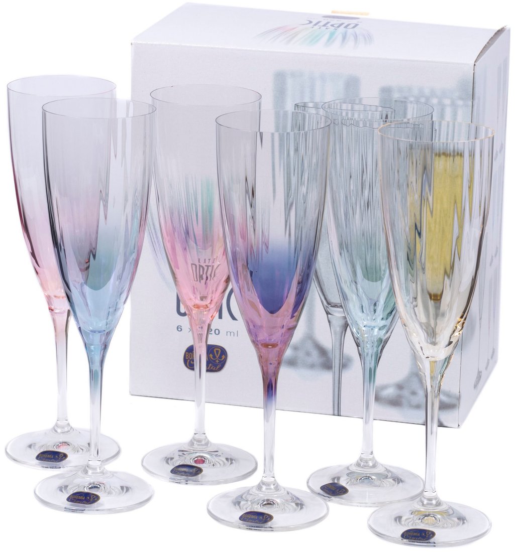 

Бокал для шампанского Bohemia Crystal Kate Optic 40796/D4882/22/220