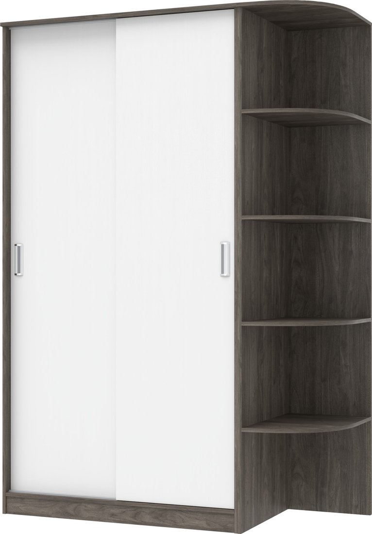 

Шкаф-купе Кортекс-мебель Лагуна ШК04-00 (орех элия/белый, правая консоль)