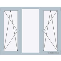 Окно ПВХ Rehau Intelio 80 2080x1430 П/О+Г+П/О СП2Э