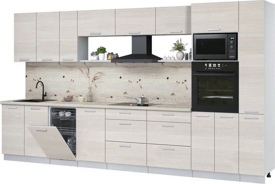 

Готовая кухня Интерлиния Мила Лайт 3.8-ПМ3 (вудлайн кремовый/вудлайн кремовый/бискайская сосна)