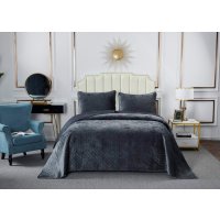 Набор текстиля для спальни Sofi De MarkO Патрисия 240x260 Пок-П-240х260а1 (антрацит 1)