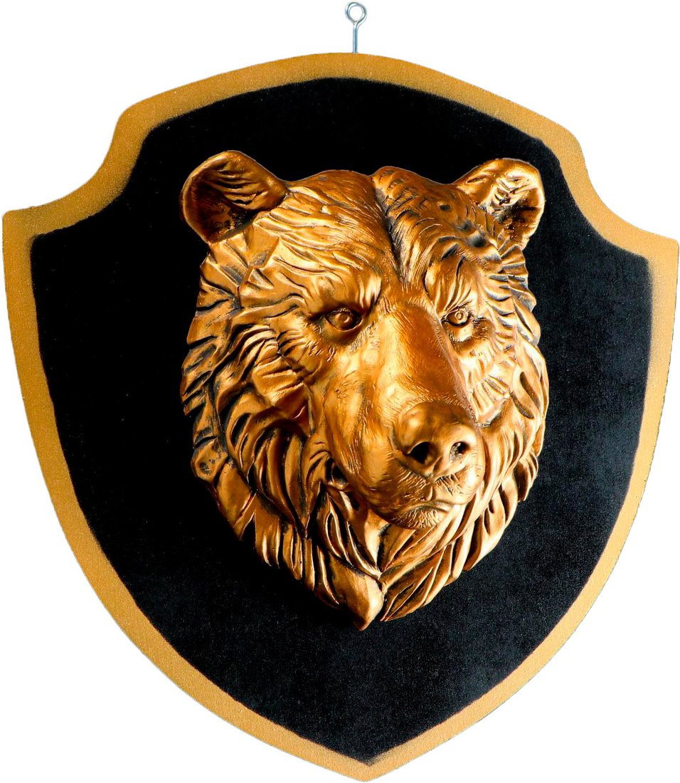 

Декор Хорошие сувениры Голова медведя 1341799 (бронза/черный)