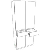 Шкаф распашной ЭлиГард Locarno 2 (дуб монтерей/персидский жемчуг)