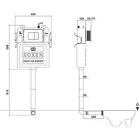 Унитаз приставной Roxen Attach 868668
