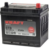 Автомобильный аккумулятор KRAFT EFB Asia JR+ (65 А·ч)