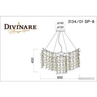 Подвесная люстра Divinare Salice 3134/01 SP-8