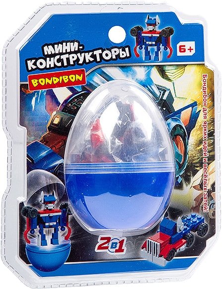 

Конструктор Bondibon Робот-машина 2 в 1 ВВ3239-С