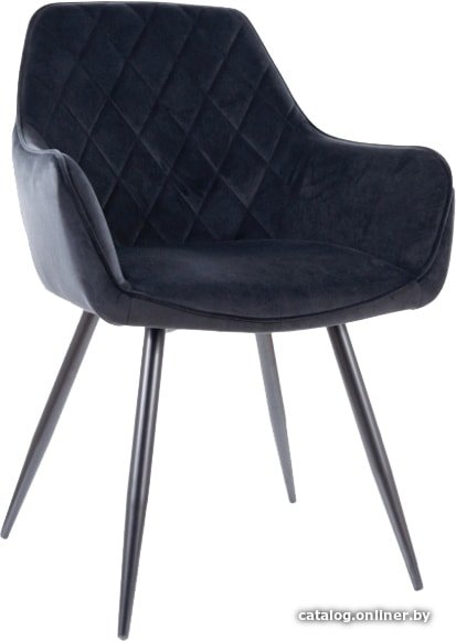 Стул с подлокотниками Signal Linea Velvet (bluvel 19 черный)