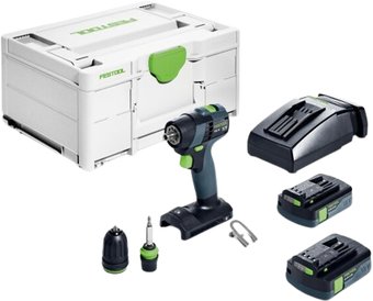 Дрель-шуруповерт Festool TXS 18 C 3.0-Plus 576895 (с 2-мя АКБ, кейс)