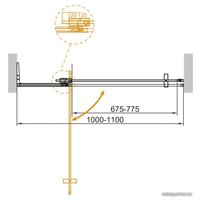 Душевая дверь Cezares SLIDER-B-1-100/110-GRIGIO-Cr