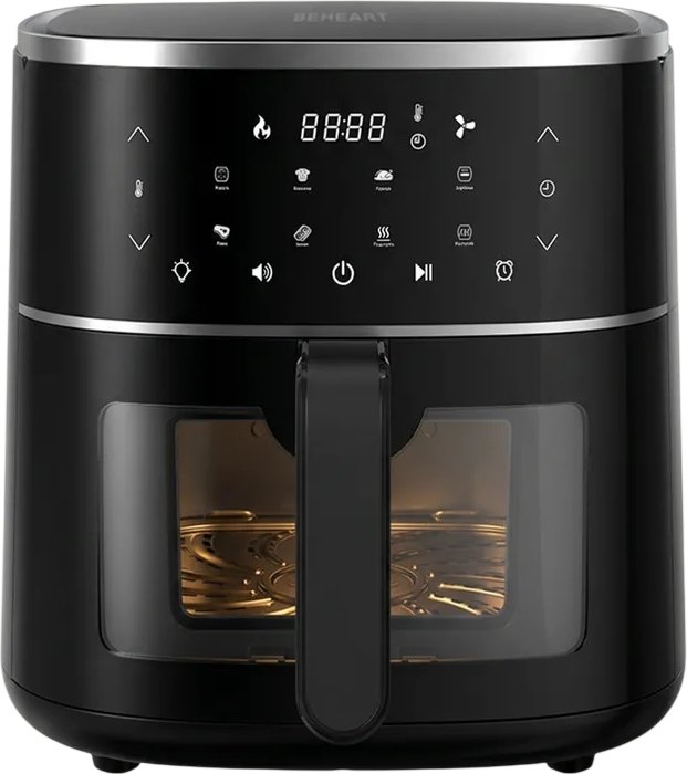 Аэрогриль (аэрофритюрница) Beheart Smart Air Fryer 8L AF-E8003-AS (с евровилкой, черный)