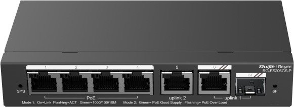 Настраиваемый коммутатор Ruijie Networks RG-ES206GS-P