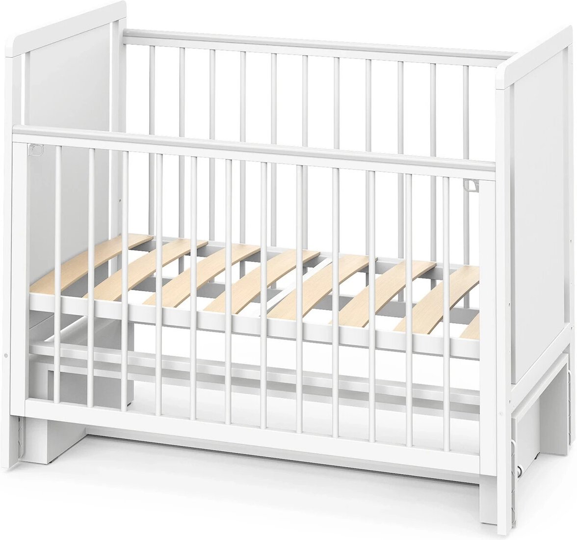 

Классическая детская кроватка Indigo Classic маятник (белая аляска)