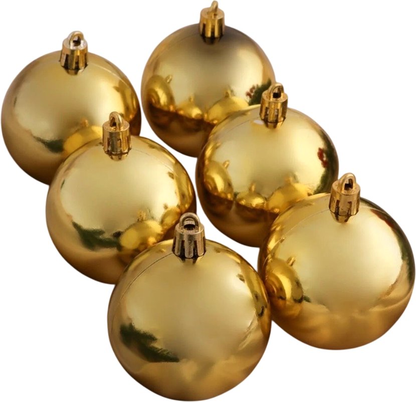 

Елочная игрушка Ausini V5141 (желтый, 6шт)