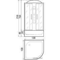 Душевая кабина River Desna 100/46 МТ
