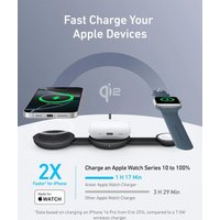 Беспроводное зарядное Anker MagGo 3-in-1 Foldable Charging Pad 15W Qi2 Wireless B25M8 (черный)