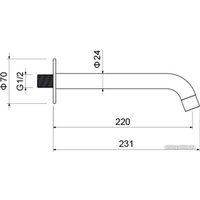 Излив Aquatek Европа AQ1341MB (черный матовый) в Бобруйске