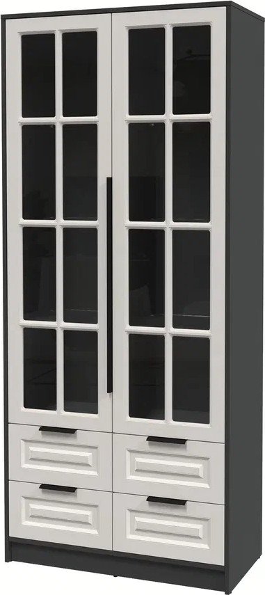 

Шкаф-витрина Интерлиния Концепт КТ-ШВ2 Деко (антрацит/кашемир)