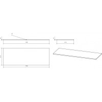  Cersanit Столешница Moduo 120 SB-BL-MOD120