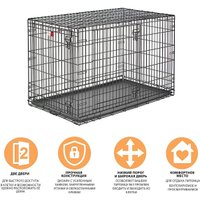 Клетка Midwest Life Stages для собак 2 двери 1648DD (124x79x82см, черный)
