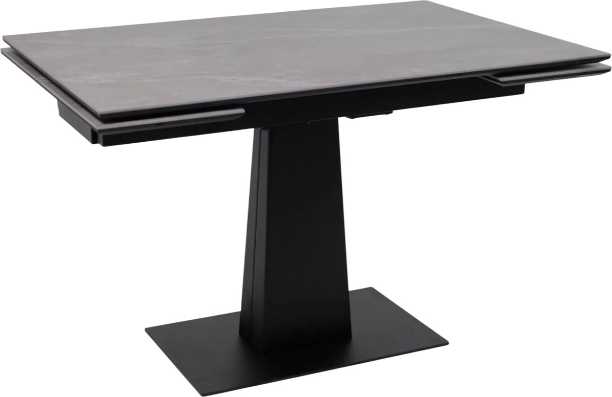 

Кухонный стол Lepremo AV 2119 МДФ+керамика раздвижной 1200-1800x800 (серый матовый Larka Grey/черный)