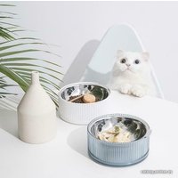 Миска Furrytail Antibacterial Stainless Steel Cat Bowl (белый)