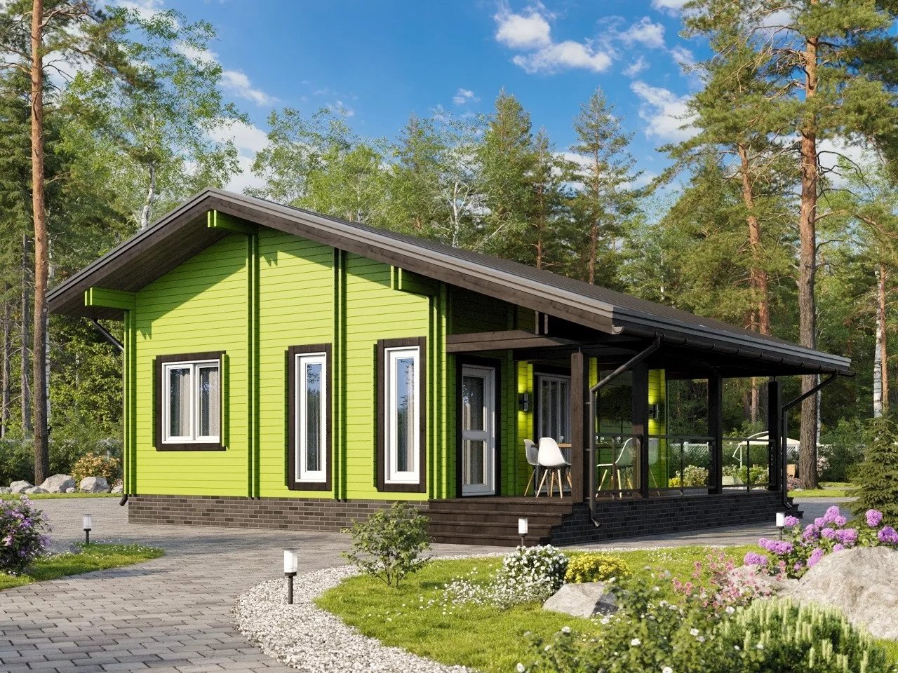 Дом Woods из бруса Феникс