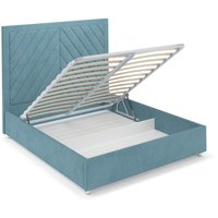 Кровать Мебель-АРС Мишель 140 (голубой/Luna 089)