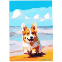 Картина по номерам Red Panda Корги На Берегу p54740