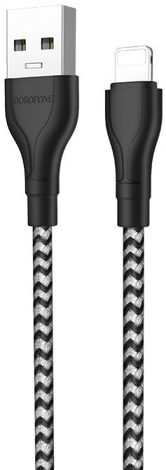 

Кабель Borofone BX39 USB Type-A - Lightning (1 м, черный/белый)
