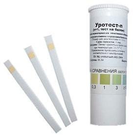 Тест на белок и кислотность мочи-pH Уротест 1 для определения белка в моче (25 шт)