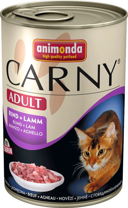 

Консервированный корм для кошек Animonda Carny Adult с говядиной и ягненком 0.4 кг