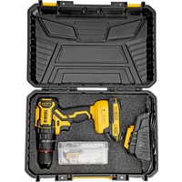 Ударная дрель-шуруповерт Denzel CIDH-BL-20 (с 2-мя АКБ, кейс)